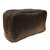 AsdruMark Dark Brown Leather Wash Bag