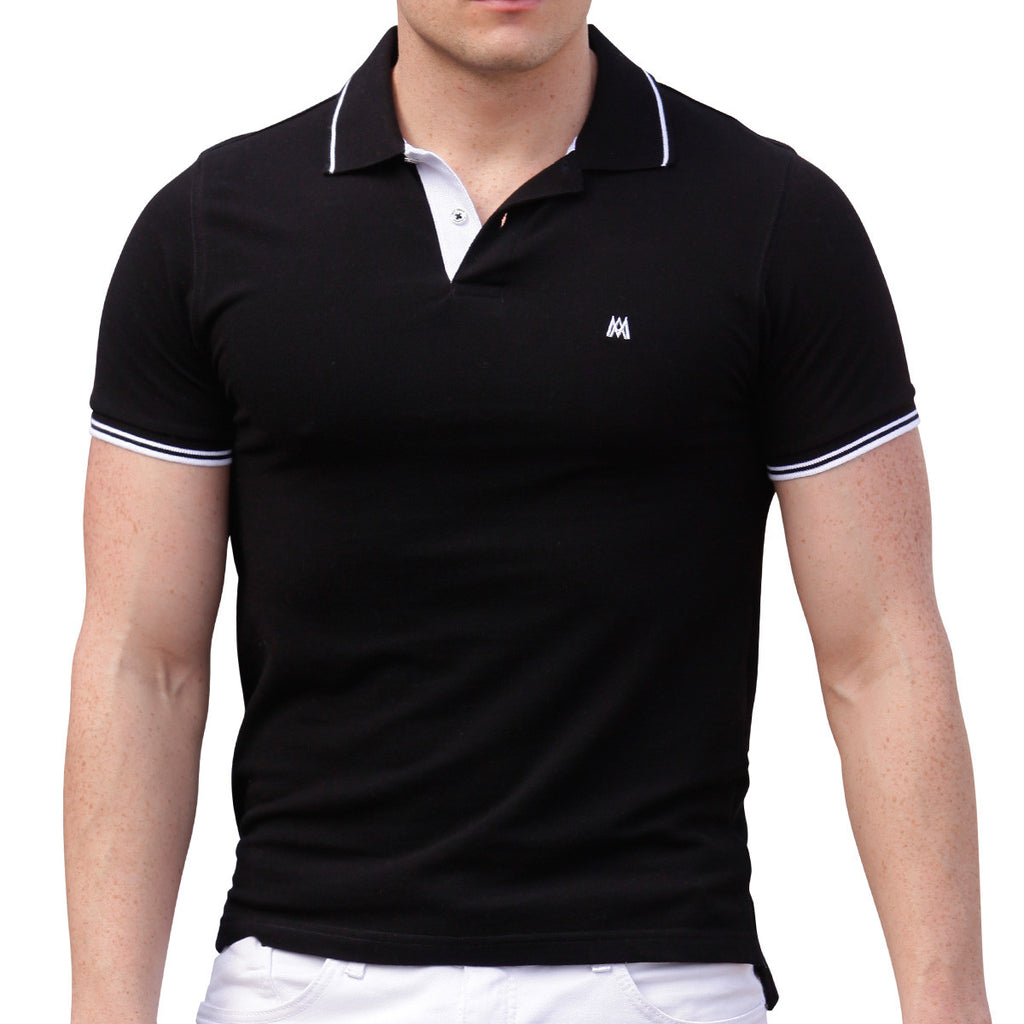 AsdruMark Polo Shirt Black-White